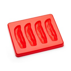 2434032 - Fish Fillet Silicone Food Mold & Lid 4 Portion Red