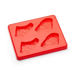 2434034 - Pork Chop Silicone Food Mold & Lid 4 Portion Red