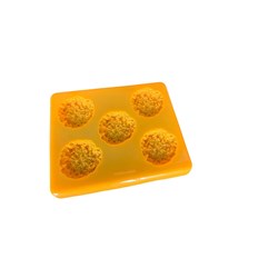 2434054 - Rice Silicone Food Mold & Lid 5 Portion Orange