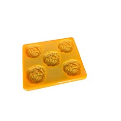 2434055 - Pasta Silicone Food Mold & Lid 5 Portion Orange