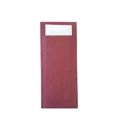 5272150 - Ecoline Paper Cutlery Pouch Red/ White 200x85mm