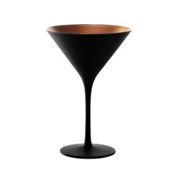 OLYMPIC COCKTAIL GLASS 240ML MATTE BLK/BRONZE (24)