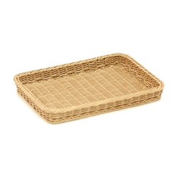 WOVEN BASKET RECT TRAY 400X300X50MM