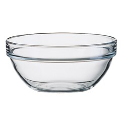 STACK EMPILABLE BOWL 260MM TUFF GLASS (6)