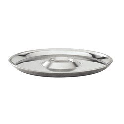 OYSTER PLATE 250MM S/S 18/8 12 SERVE (10)