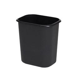Waste Bin Black Plastic 14L 295x210x320mm 