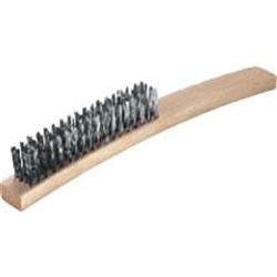 GRILL BRUSH 4 ROW H/DUTY WIRE FILL WOOD BACK (10)