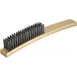 GRILL BRUSH 5 ROW M/DUTY WIRE FILL WOOD BACK (10)