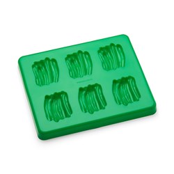 MOLD PUREED FOOD GREEN BEANS 6 SERVE SILICONE W/ LID GRN