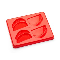 MOLD PUREED FOOD SLICED MEAT 4 SERVE SILICONE W/ LID RED
