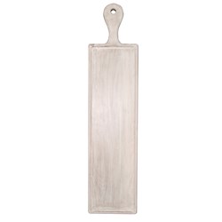SERVING BOARD MANGOWOOD RECT W/ HDL 850X200X35MM WHT