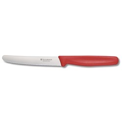 STEAK & TOMATO KNIFE 110MM ROUND END RED HDL NYLON (20)