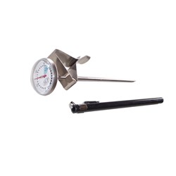 THERMOMETER COFFEE DIAL LGE W/CLIP 48MM DIAL 180MM PROBE