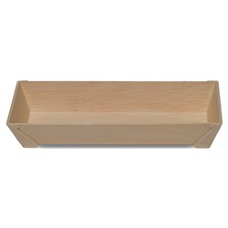 WOODEN RECT FOOTED CONT 218X142X40MM 500/CTN