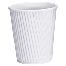 VEE INSULATED CUP 237ML WHITE 300/CTN