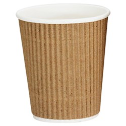 VEE INSULATED CUP 237ML BROWN 300/CTN