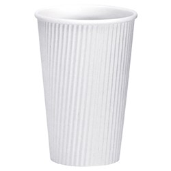 VEE INSULATED CUP 473ML WHITE 300/CTN