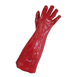 GLOVE PVC DIPPED RED 450MM XL SIZE 10 (72)