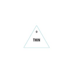 LABEL TRIANGLE THIN WHITE 30MM REMOVABLE 500/ROLL