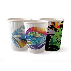 BIOCUP DOUBLE WALL 90MM ART 12OZ 355ML 40/PKT (25)