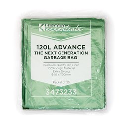 GARBAGE BAG 120LT GREEN MDPE 940X1100MM 200/CTN NEXT GEN