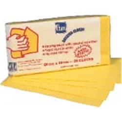 DUSTING CLOTH WIPES 600X300MM YELLOW 25/PKT (5)