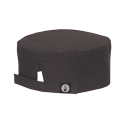 CHEF BEANIE COOL VENT BLK VELCRO BACK ONE SIZE