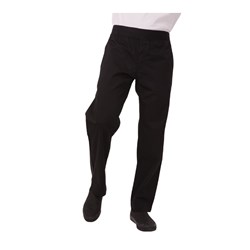MENS CHEF PANTS ESS BAGGY BLK DRAW STRING XS