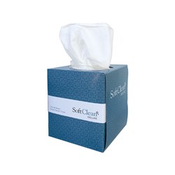 SOFT CLEAN FACIAL TISSUE CUBED 90'S 2PLY 24/CTN DELUXE